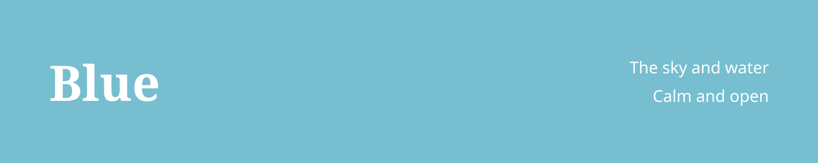 An overview of feelings caused by the color blue