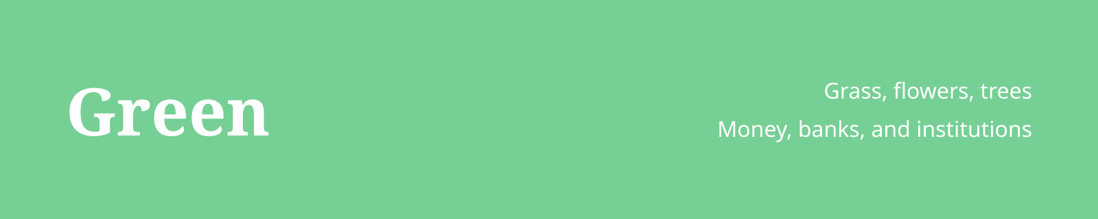 An overview of feelings caused by the color green